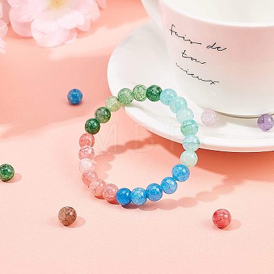 Crackle Glass Beads CCG-NB0001-01-1