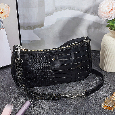 1Pc Rhinestone Braided Cord Bag Handles DIY-PH0036-47B-1