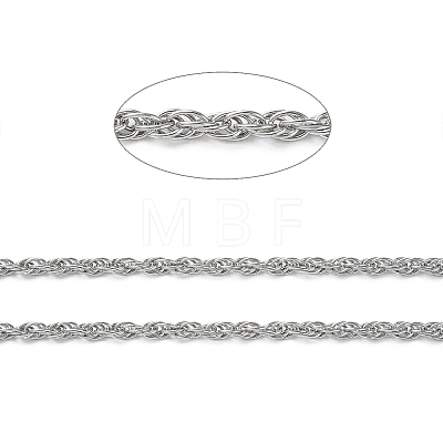 304 Stainless Steel Rope Chains CHS-G027-08C-P-1