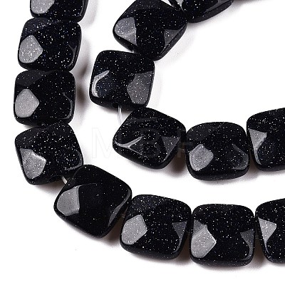 Synthetic Blue Goldstone Beads Strands G-T138-166-1