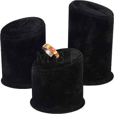 3Pcs 3 Sizes Velvet Ring Displays RDIS-WH0001-16-1