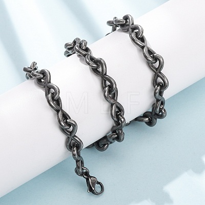 Unisex 304 Stainless Steel Necklaces NJEW-C115-10AS-1