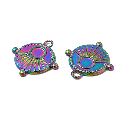 Ion Plating(IP) 304 Stainless Steel Pendant Cabochons Settings STAS-A070-09MC-1