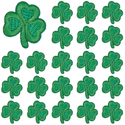 40Pcs Saint Patrick's Day Computerized Embroidery Cloth Self Adhesive Patches PATC-CY0001-51B-1
