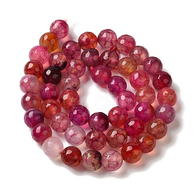 Dyed & Heated Natural Dragon Veins Agate Beads Strands G-P539-A01-24-1