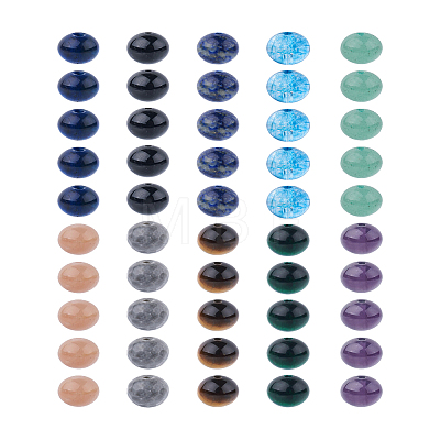 Kissitty 100Pcs 10 Style Natural Gemstone Beads G-KS0001-04-1