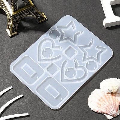 Mixed Shape Pendant & Links Silicone Molds DIY-YW0006-71-1