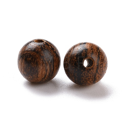 Round Tiger Skin Sandalwood Beads WOOD-G009-01B-1