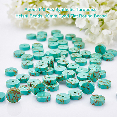  1 Strand Synthetic Turquoise Heishi Beads Strands TURQ-NB0001-08-1