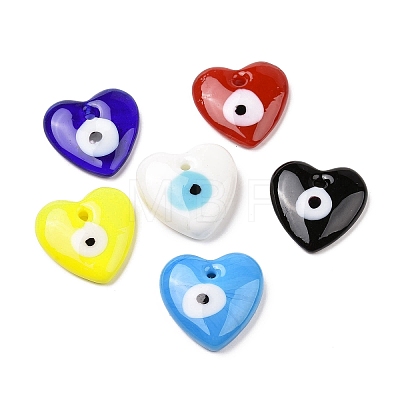 Handmade Evil Eye Lampwork Pendants LAMP-O018-01-M-1