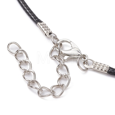 Glass Heart Pendant Necklaces NJEW-JN04476-1