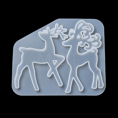 DIY Christmas Reindeer Pendant Silicone Molds DIY-P075-C03-1