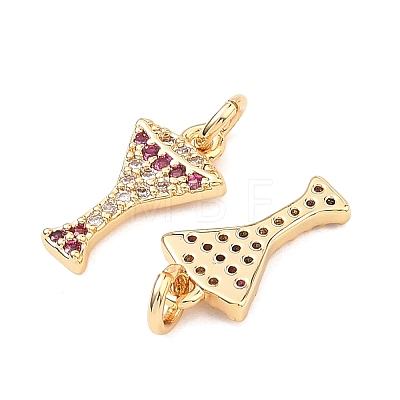 SHEGRACE Brass Micro Pave Cubic Zirconia Pendants XGRQ1U439-381G-1