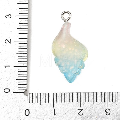 Ocean Theme Transparent Resin Pendants RESI-I351-03P-04-1