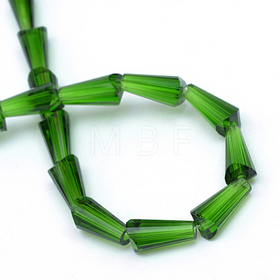 Transparent Glass Bead Strands GLAA-R170-6x12-01L-1