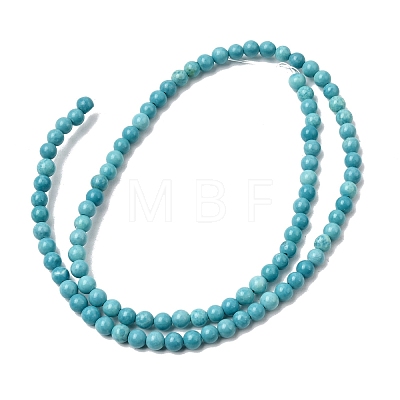 Dyed Natural Magnesite Beads Strands G-A323-A01-4mm-1