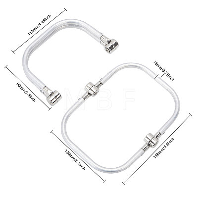 Aluminium Alloy Tube Purse Frames DIY-WH0569-58A-1