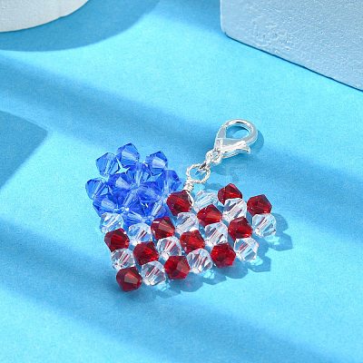 Imitation Austrian Crystal Pendant Decorations HJEW-TA00113-1