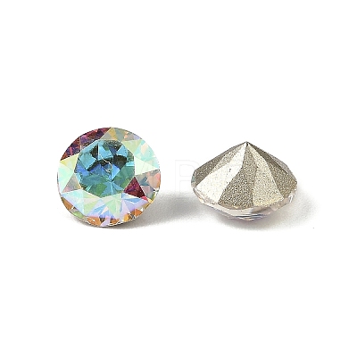 Glass Rhinestone Cabochons GLAA-A018-8mm-001AB-1