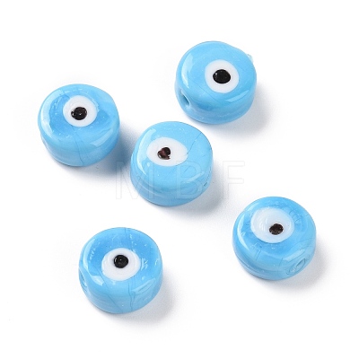 Handmade Evil Eye Lampwork Beads LAMP-E026-02-1