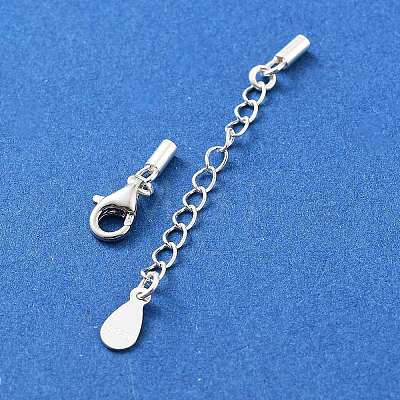 925 Sterling Silver Curb Chain Extender STER-G039-01B-S-1