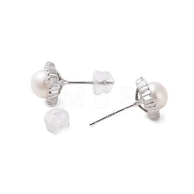 925 Sterling Silver Studs Earring EJEW-H002-36P-1