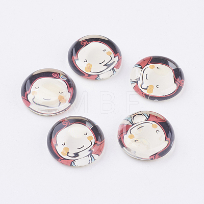 Tempered Glass Cabochons GGLA-22D-15-1