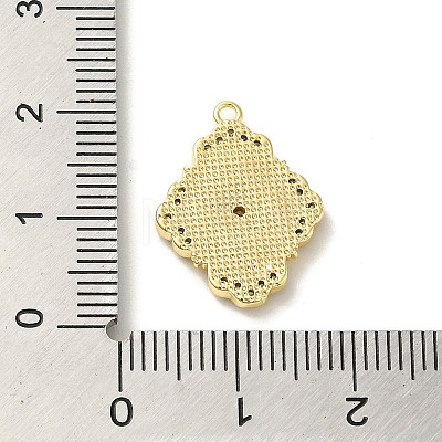 Brass Micro Pave Cubic Zirconia Pendants KK-D095-02B-G-1