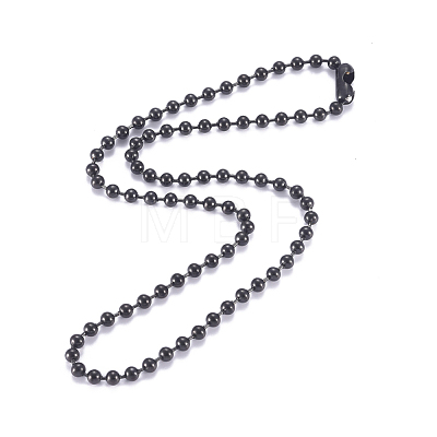 304 Stainless Steel Ball Chain Necklace NJEW-G340-05B-02-1