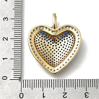 Brass Micro Pave Cubic Zirconia Pendants KK-C090-43G-02-1