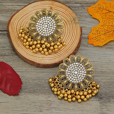Sunflower Zinc Alloy Chandelier Earrings HD8181-1-1