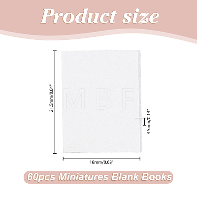 60Pcs Mini Paper Book AJEW-HY0002-48-1