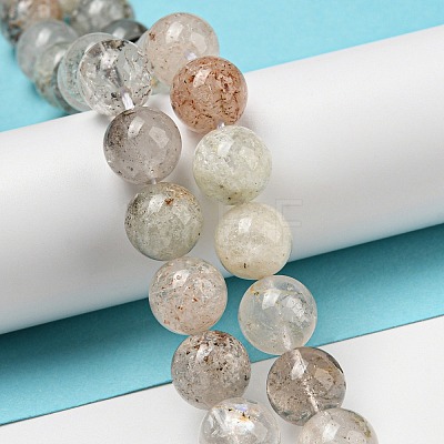 Natural Lodolite Quartz Beads Strands G-R494-A09-04-1