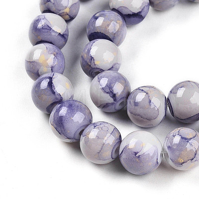 Baking Paint Glass Beads X1-DGLA-N003-10mm-C08-1