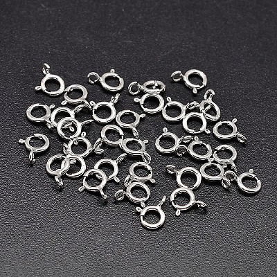 925 Sterling Silver Spring Ring Clasps STER-F014-06D-1