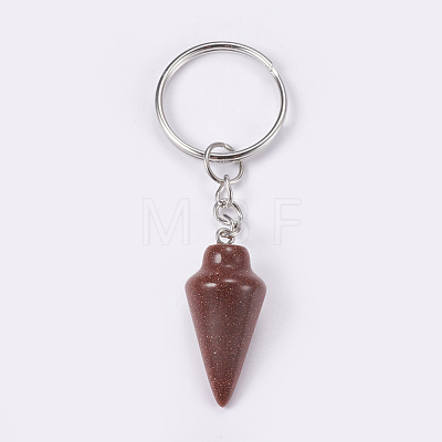 Synthetic Goldstone Keychain KEYC-P041-A07-1