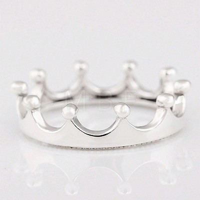 Crown 925 Sterling Silver Finger Rings WG18318-01-1