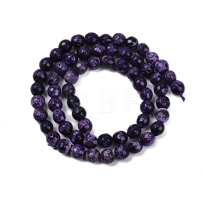 Natural Fire Crackle Agate Beads Strands G-C082-A01-50-1