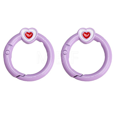 2Pcs Alloy Spring Gate Rings PW-WG34274-09-1