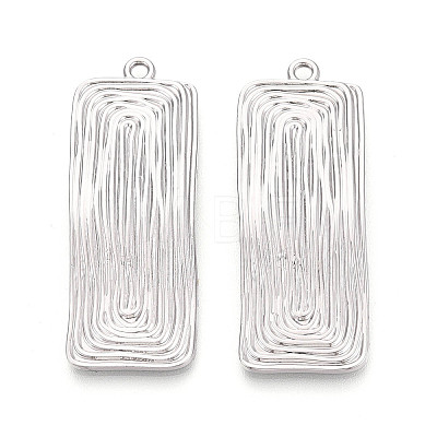 Rack Plating Textured Alloy Pendants PALLOY-T095-17P-1