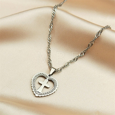 304 Stainless Steel Singapore Chain Necklaces NJEW-C042-11P-1