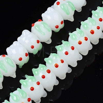 Handmade Bumpy Lampwork Beads Strands LAMP-T017-01D-1