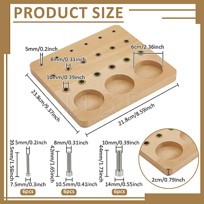 18-hole Wooden Nail Board DIY-WH0671-167-1