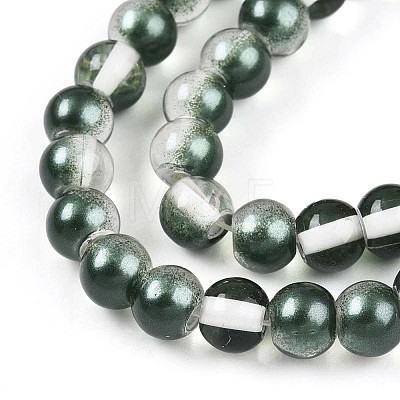 Baking Paint Transparent Glass Beads X1-DGLA-N011-6mm-07-1