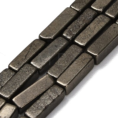 Natural Gold Pyrite/Golden Pyrite Beads Strands G-F833-I01-01-1