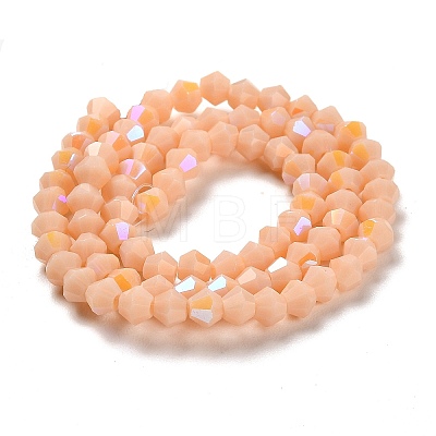 Opaque Solid Color Imitation Jade Glass Beads Strands EGLA-A039-P4mm-L06-1