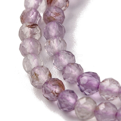 Natural Purple Lodolite Quartz Beads Strands G-A235-A01-01-1