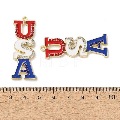 Independence Day Alloy Enamel Pendants ENAM-I069-01G-06-1