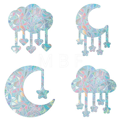 Waterproof PVC Colored Laser Stained Window Film Static Stickers DIY-WH0314-087-1