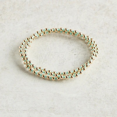 3Pcs CCB & Glass Seed Beads Stretch Bracelets Set for Women RR1664-4-1